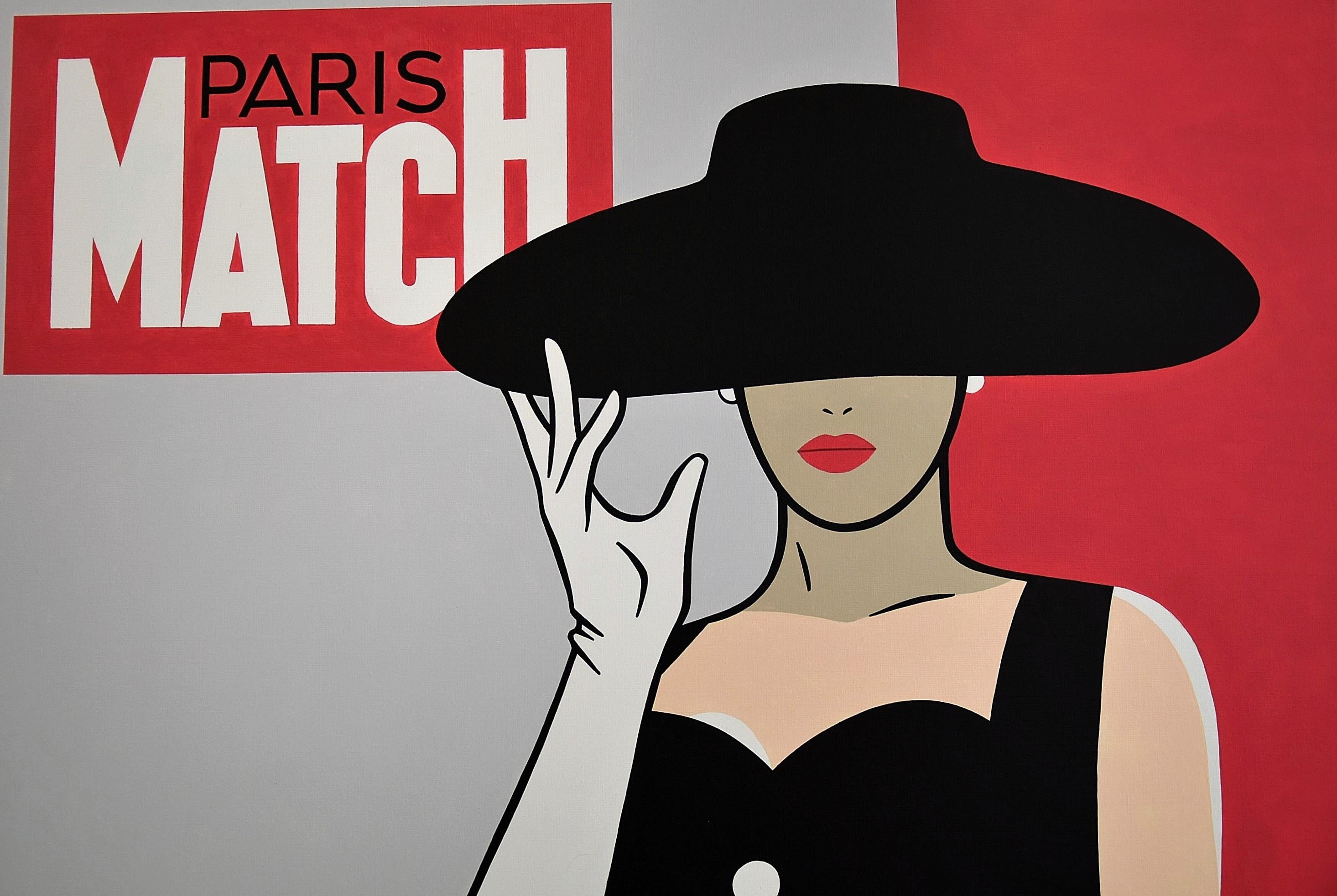 Pop Art painting Paris match, acrylic on linen, by the Dutch painter and illustrator Luc Verschuuren 2017.

Signed and dated on the back by artist.

Measurements : H.160 x W.120 cm.

Euro 5.500

This art work will be shipped in a custom made