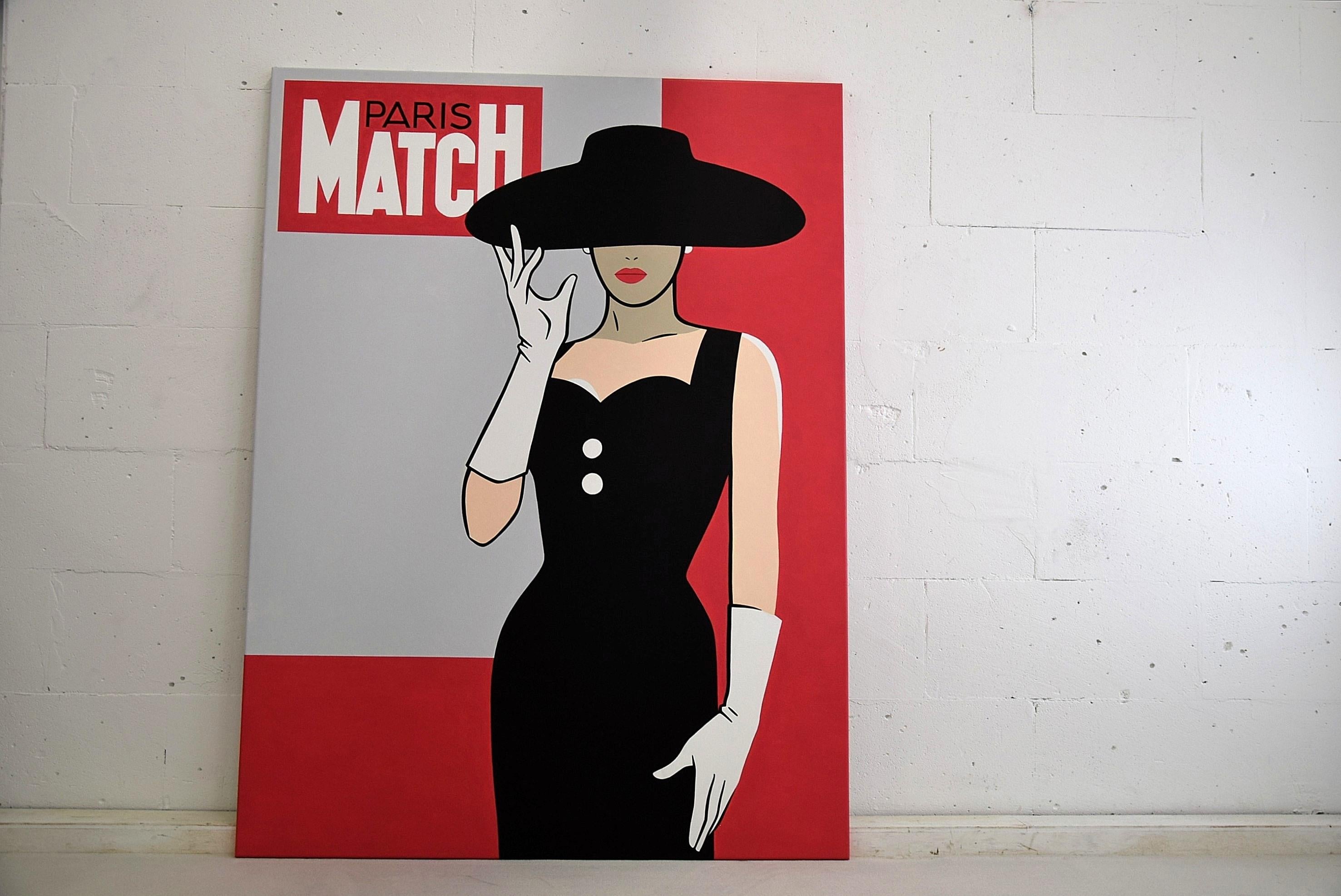 Modern Pop Art Painting Paris Match by Luc Verschuuren, 2017