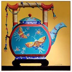 Pop Art Painting "The Tea Castle" 1970's