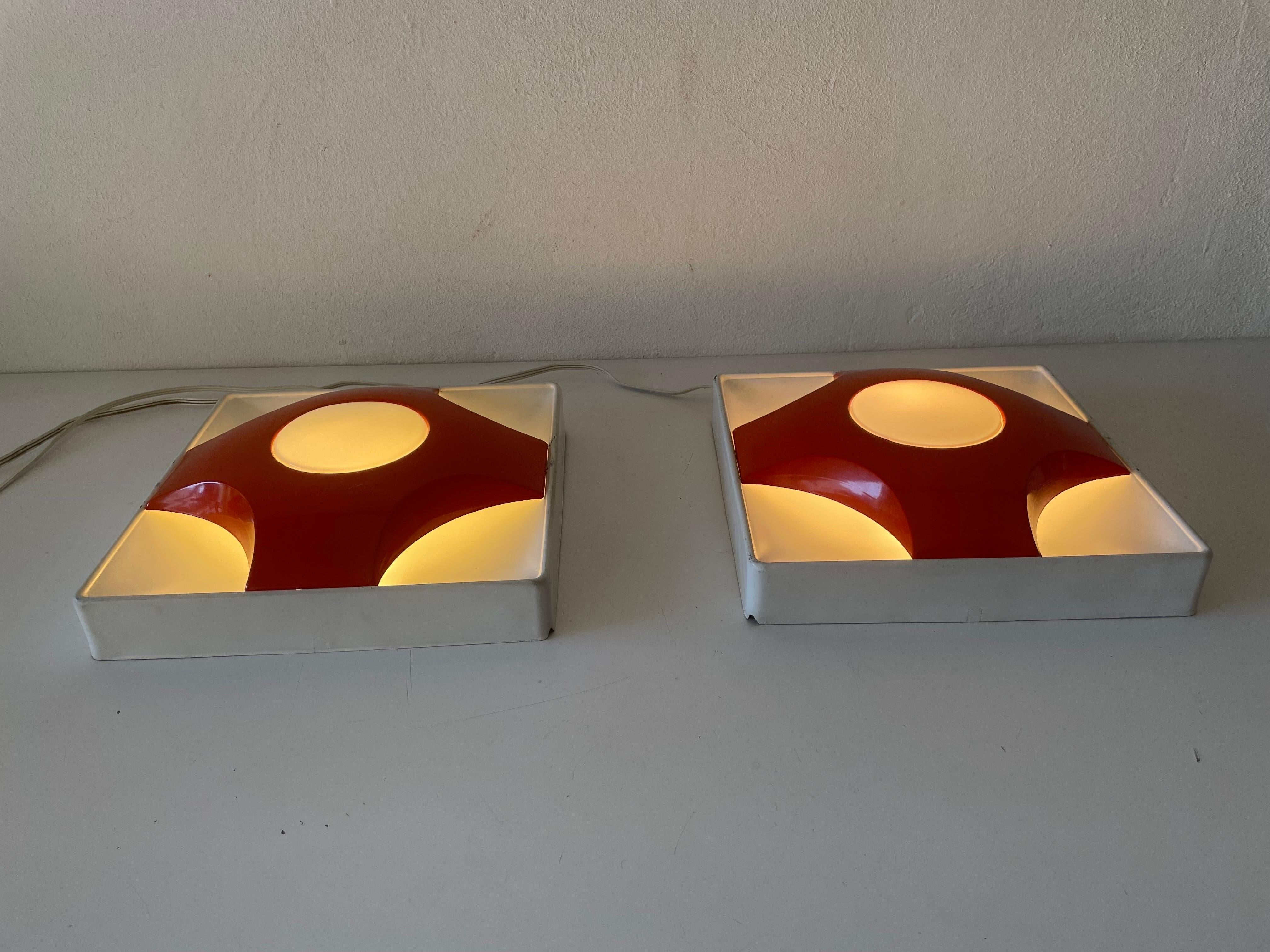 Pop Art Pair of Sconces by Sölken Leuchten, 1970s, Germany For Sale 4