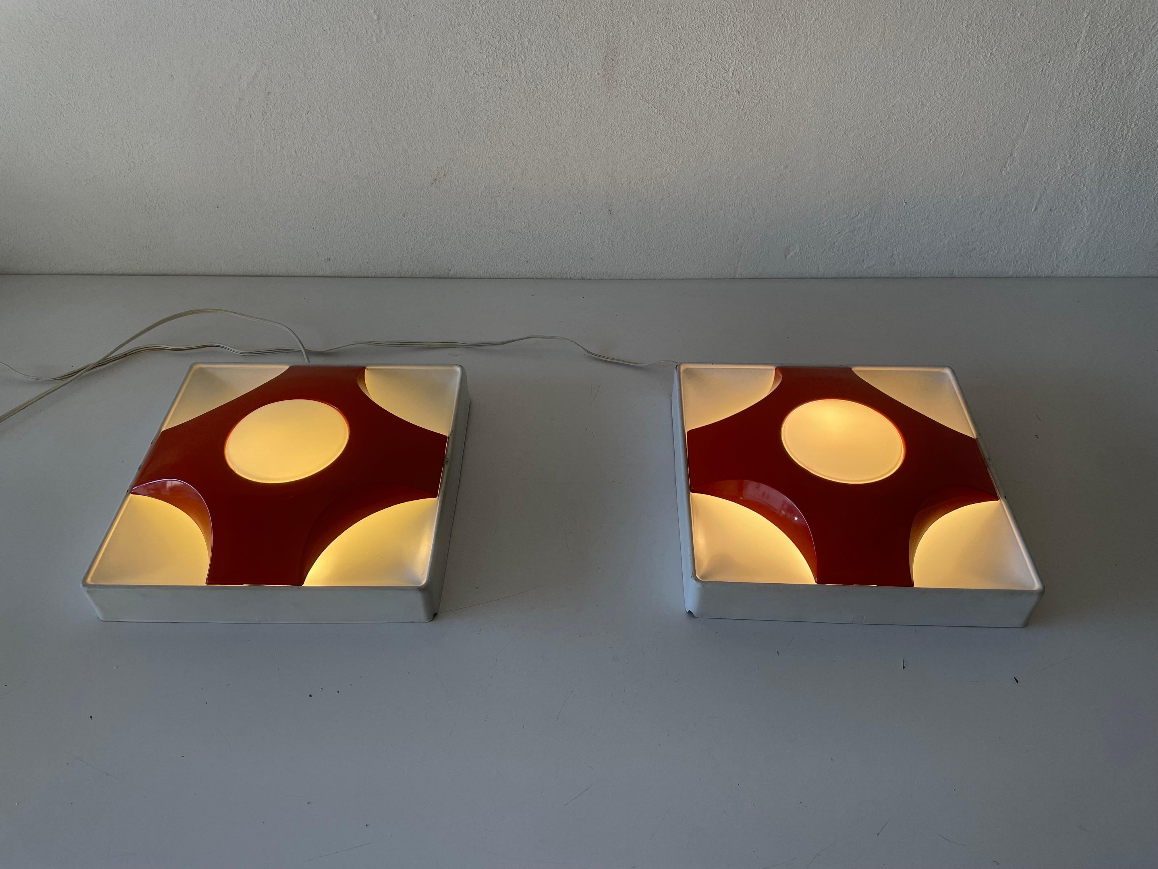 Pop Art Pair of Sconces by Sölken Leuchten, 1970s, Germany For Sale 6