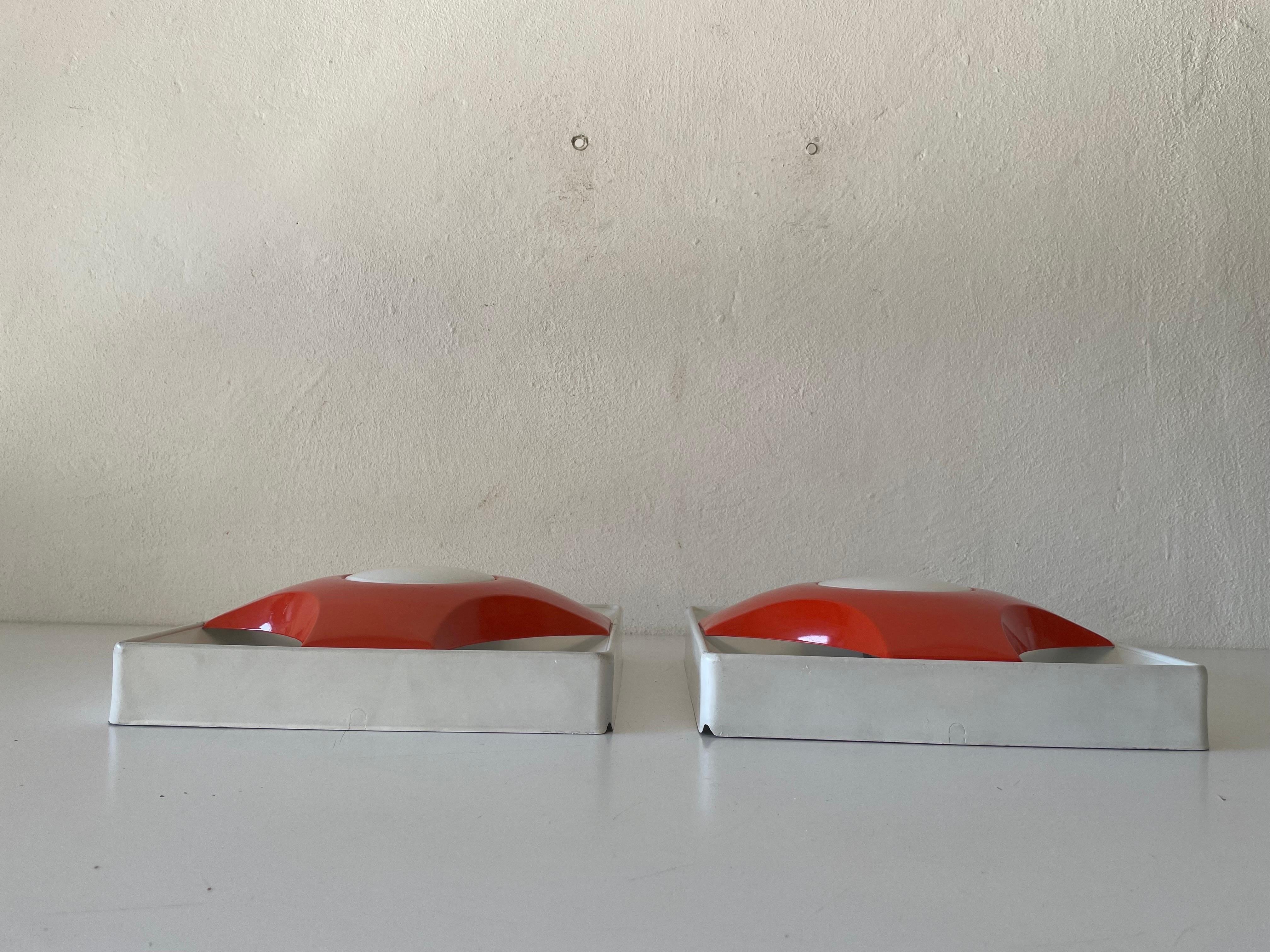 Pop Art Pair of Sconces by Sölken Leuchten, 1970s, Germany In Good Condition For Sale In Hagenbach, DE