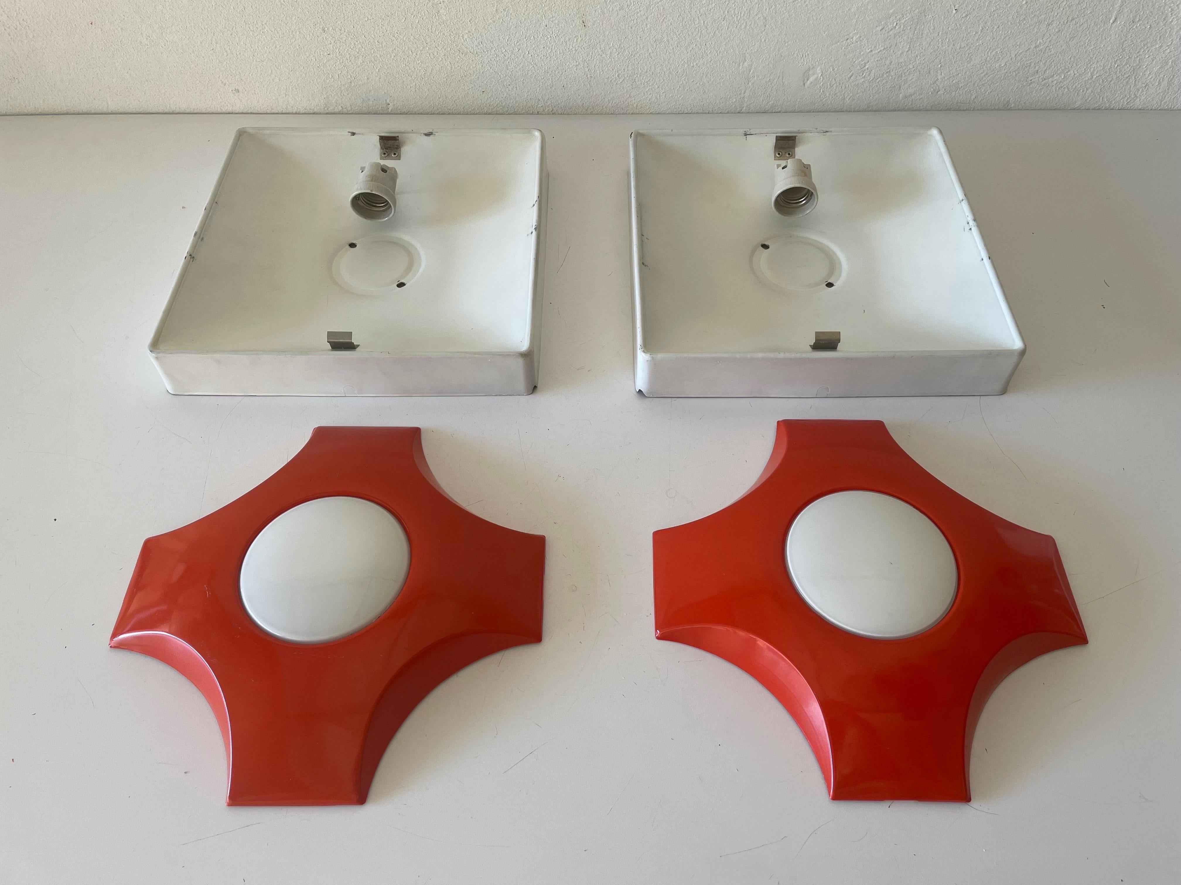 Late 20th Century Pop Art Pair of Sconces by Sölken Leuchten, 1970s, Germany For Sale