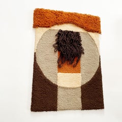 Pop Art Panton Style Macramee Wall Hanging Rug Atelier Für Teppichkunst, 1970s