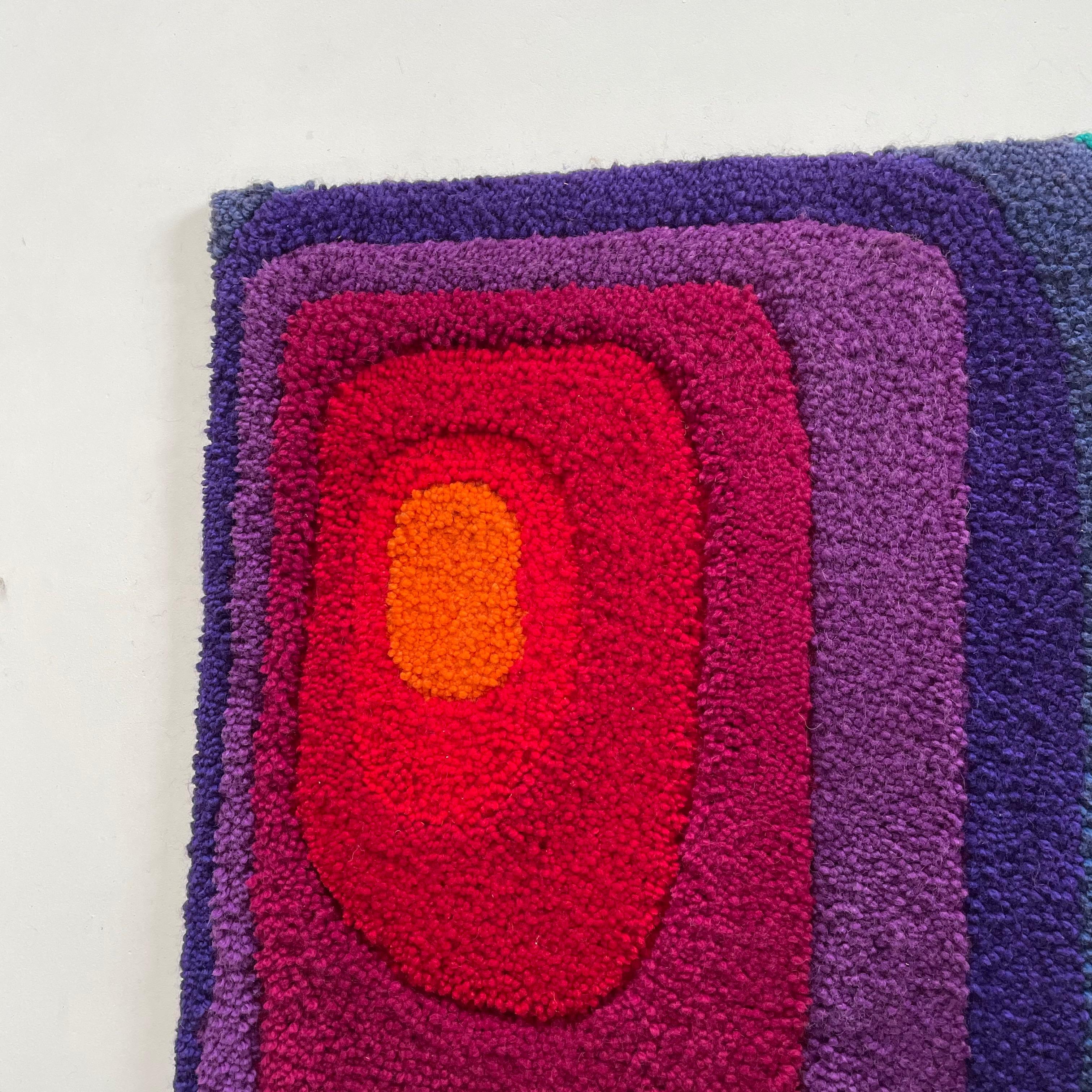 20th Century Pop Art Panton Style Macramee Wall Hanging Rug Atelier Für Teppichkunst, 1970s