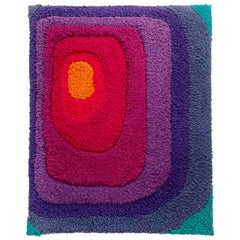 Pop Art Panton Style Macramee Wall Hanging Rug Atelier Für Teppichkunst, 1970s