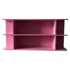 Pop art Post modern Pink Gloss Laminate floating wall mounted shelf unit