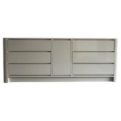 Pop art Post modern white Gloss Laminate custom 6 drawer dresser or credenza