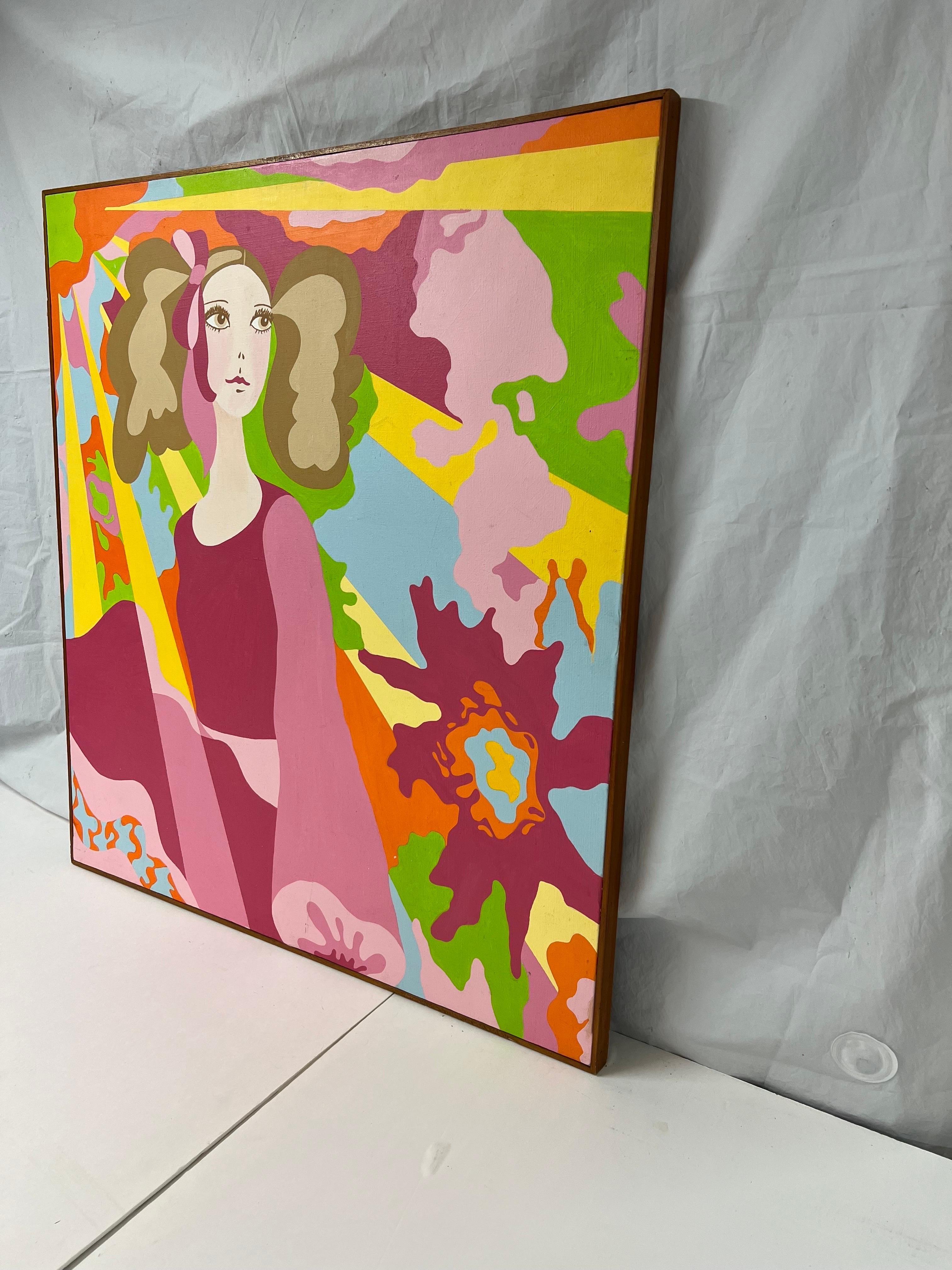 Pop Art Psychedelic Painting by Lara Cleven For Sale 9
