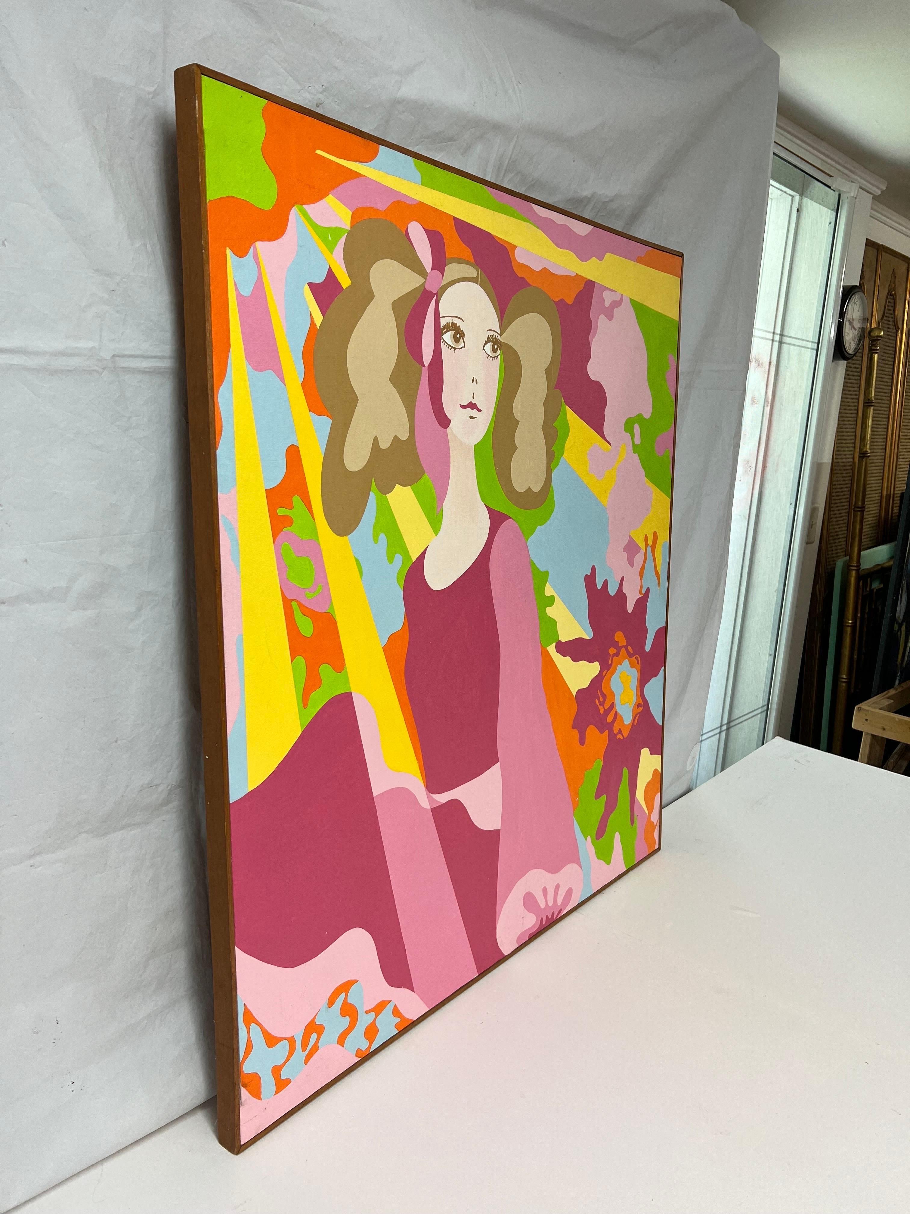 Pop Art Psychedelic Painting by Lara Cleven For Sale 10