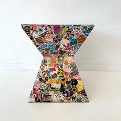 Taburete adhesivo de resina Pop-Art, 2024 EE.UU.