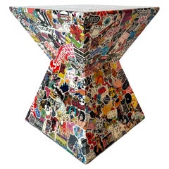 Taburete adhesivo de resina Pop-Art, 2024 EE.UU.