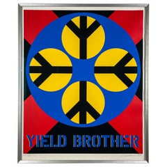 Pop Art Robert Indiana Yield Brother 1971 Screenprint Edition 230 Red Blue