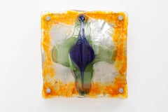 Pop Art Sculptural Glass Wall Lamp by Tony Zuccheri for Mazzega, 1960s