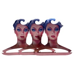 Pop Art Set of Three Coat Hanger Vienna, Austria, 1980s