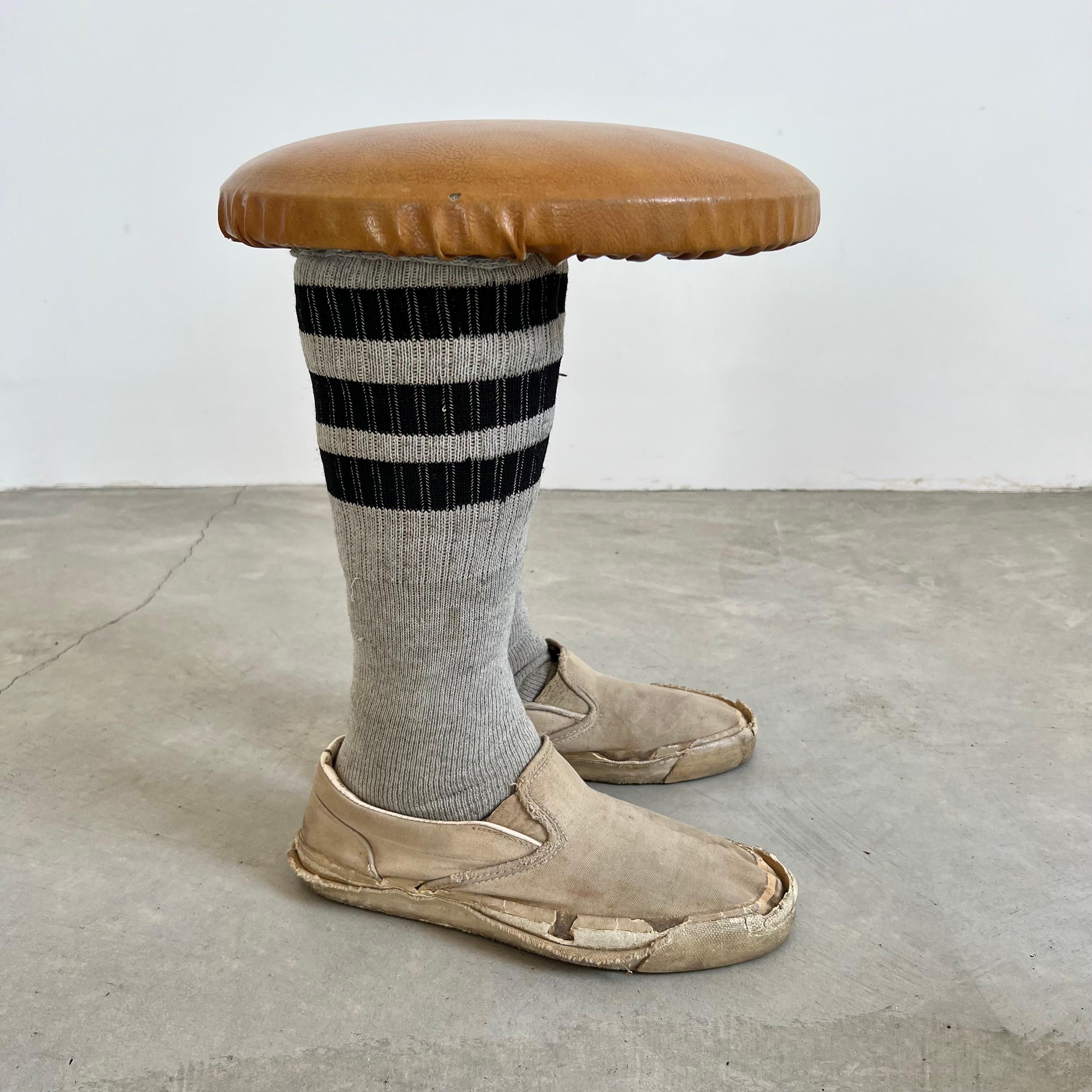 French Pop-Art Shoes and Socks Footstool, 1980s USA