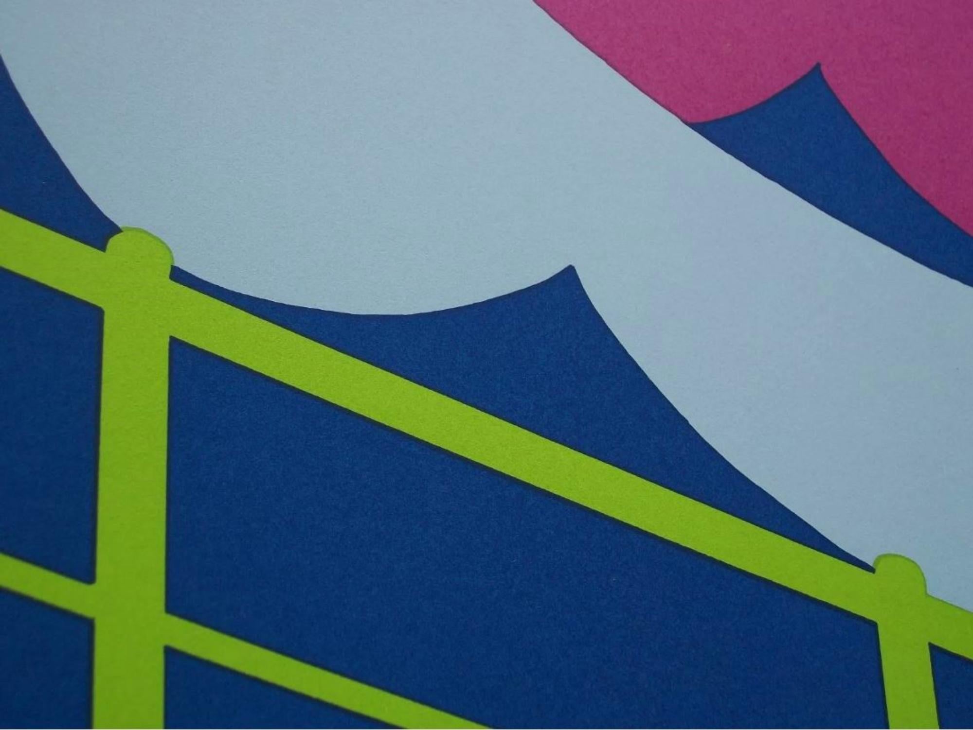 Mid-Century Modern Pop Art Silkscreen Print on Paper - Signed & Numbered - Circa 1987 For Sale