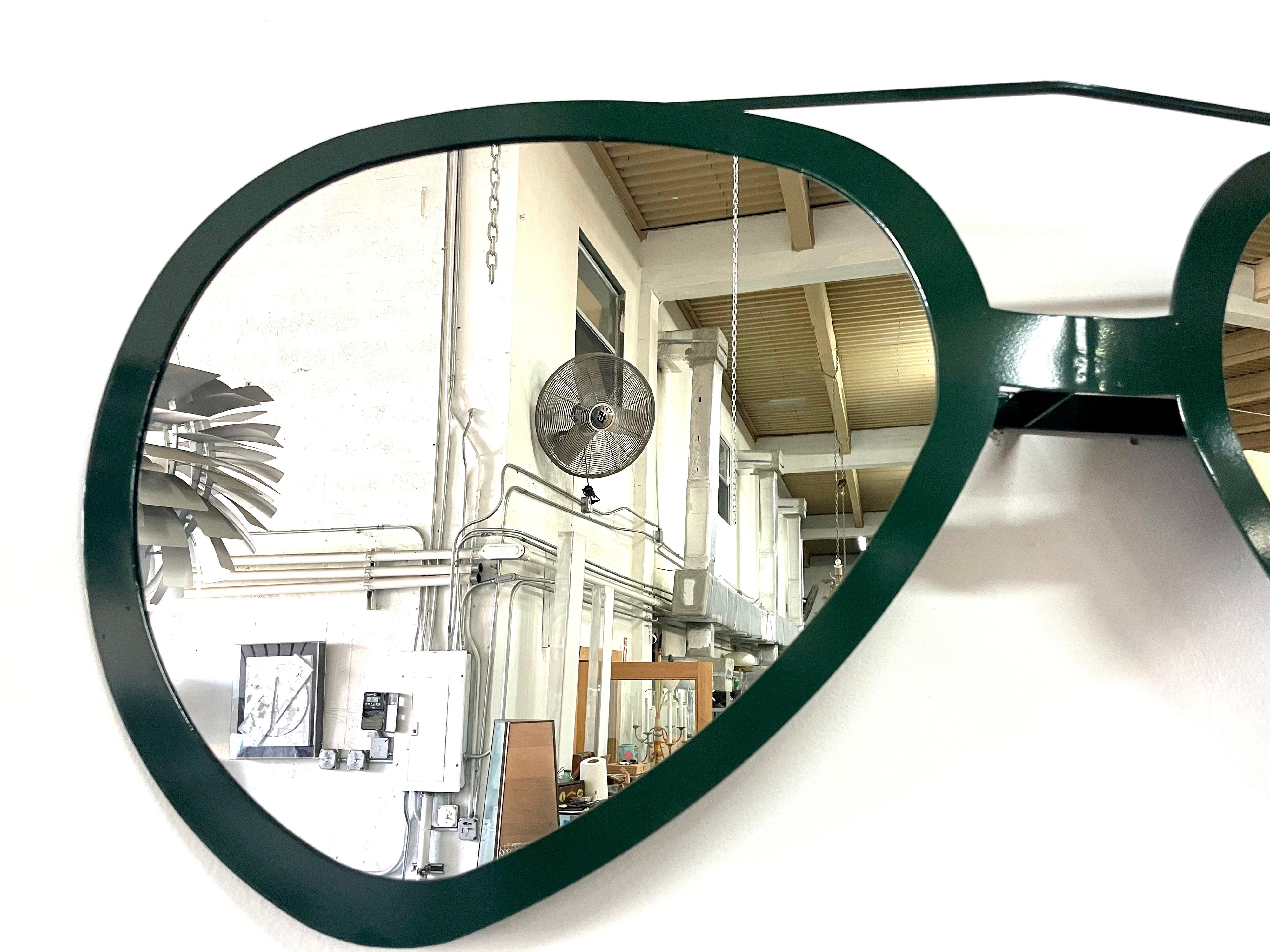 Powder-Coated Pop Art Style Aviator Sunglasses Wall Mirror