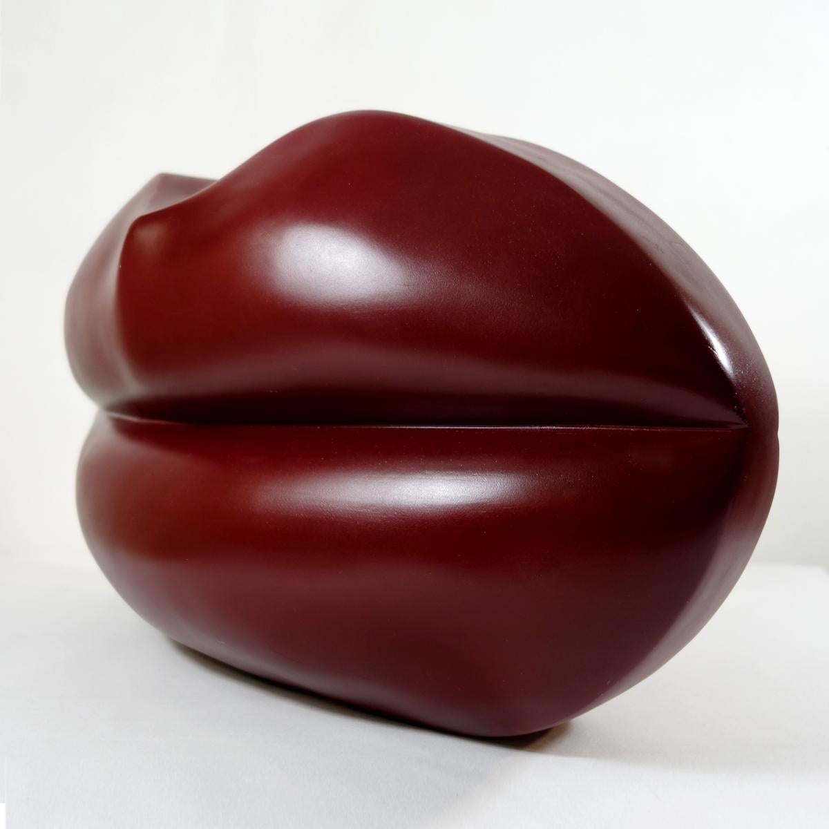Mid-Century Modern Pop Art Style Big Deep Red Mouth Made of Fiberglass