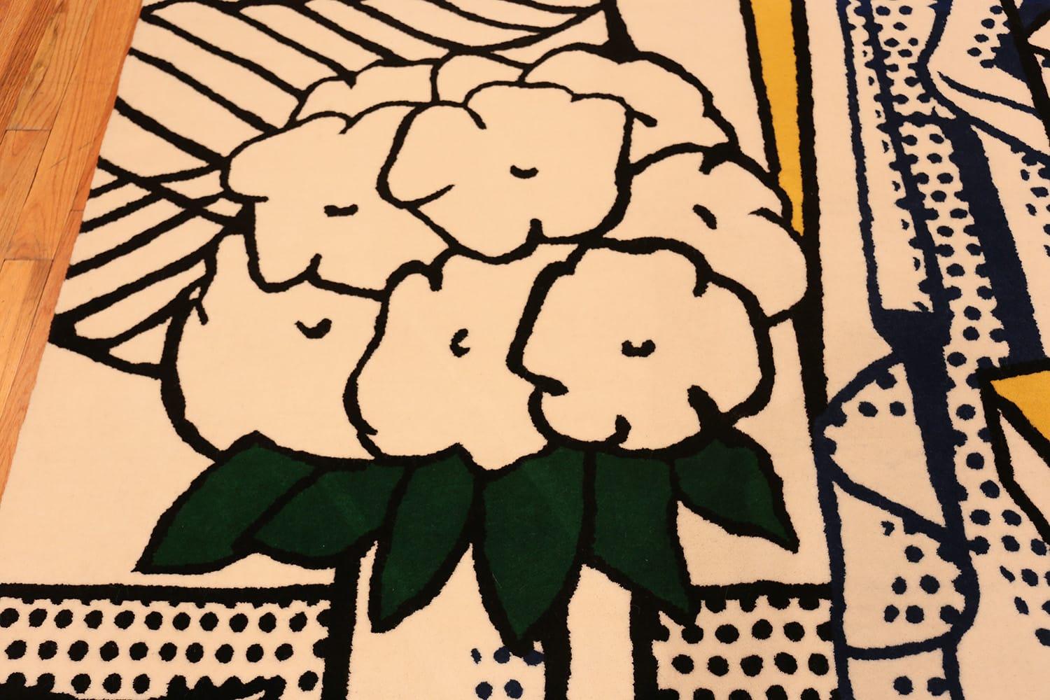 Art Nouveau Pop Art Tapestry Rug After Roy Lichtenstein 6'2