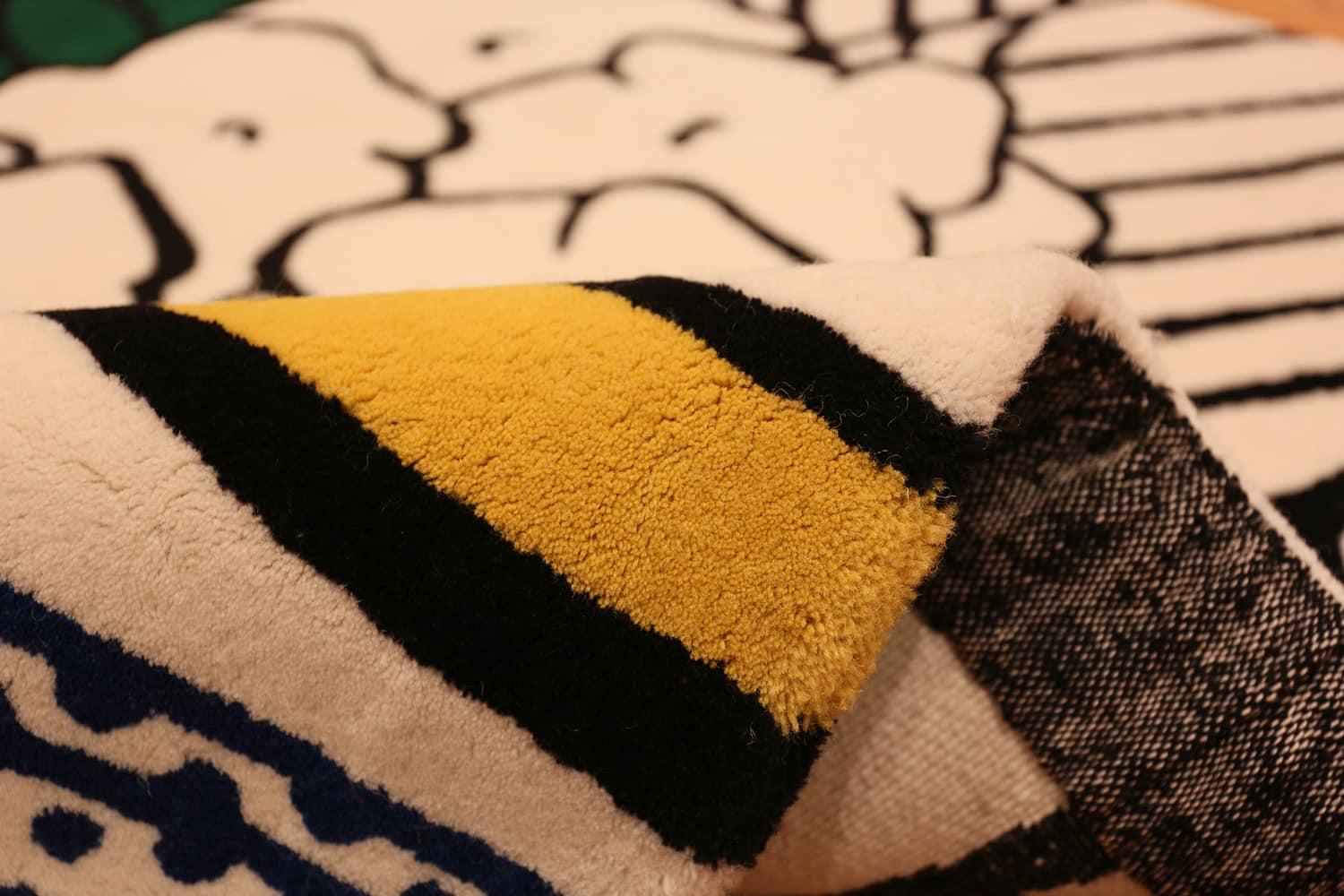 Hand-Woven Pop Art Tapestry Rug After Roy Lichtenstein 6'2