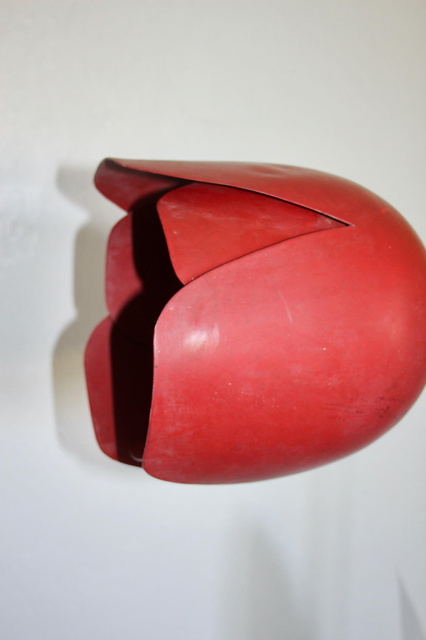 Lampadaire Tulipe Pop Art en métal peint en vert et rouge par Peter Bliss 1980 en vente 1