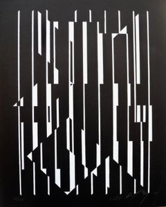 Pop Art Victor Vasarely Black and White Optical Prints