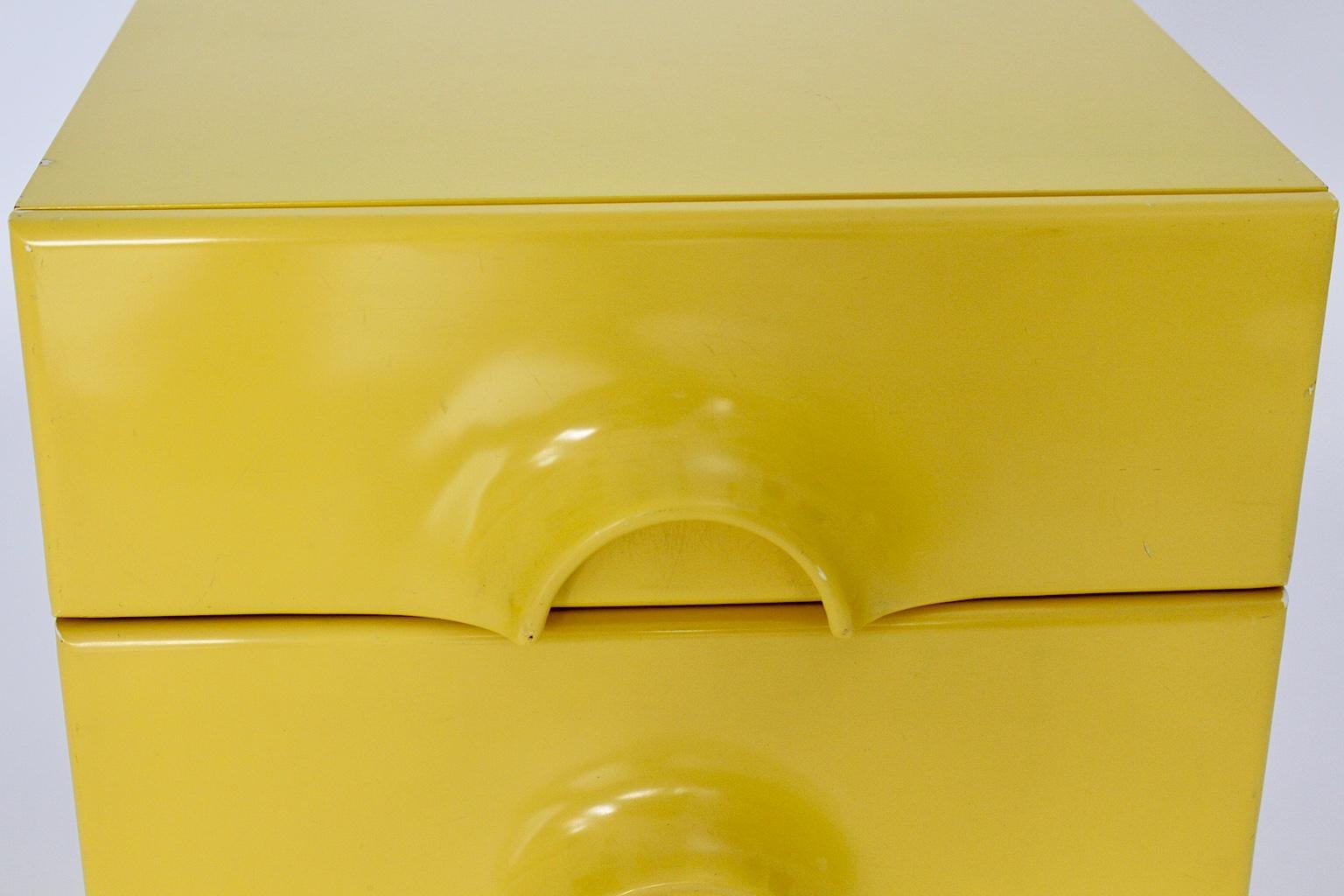 Pop Art Style Vintage Yellow Chest of Drawers, circa 1970, Germany For Sale 2