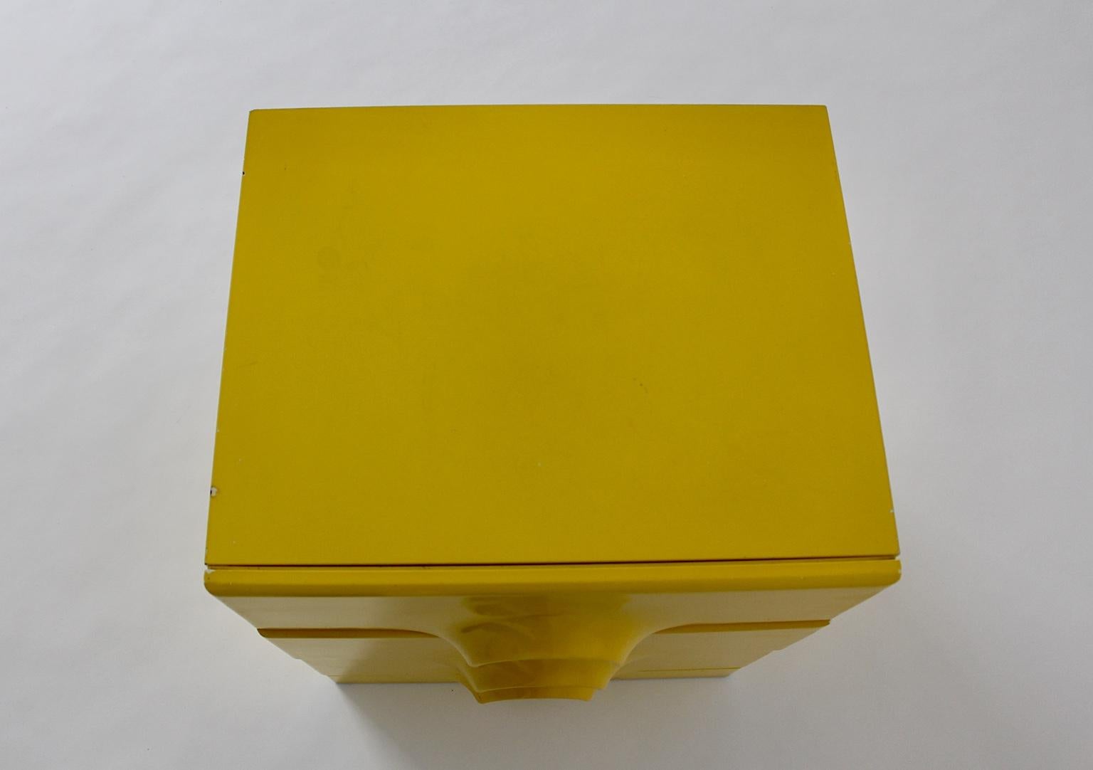 Pop Art Style Vintage Yellow Chest of Drawers, circa 1970, Germany For Sale 7