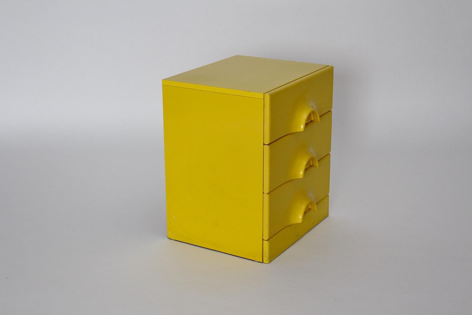 Modern Pop Art Style Vintage Yellow Chest of Drawers, circa 1970, Germany For Sale