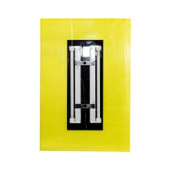 Pannello luminoso in perspex giallo e nero Pop Art di Johanna Grawunder Italian Design