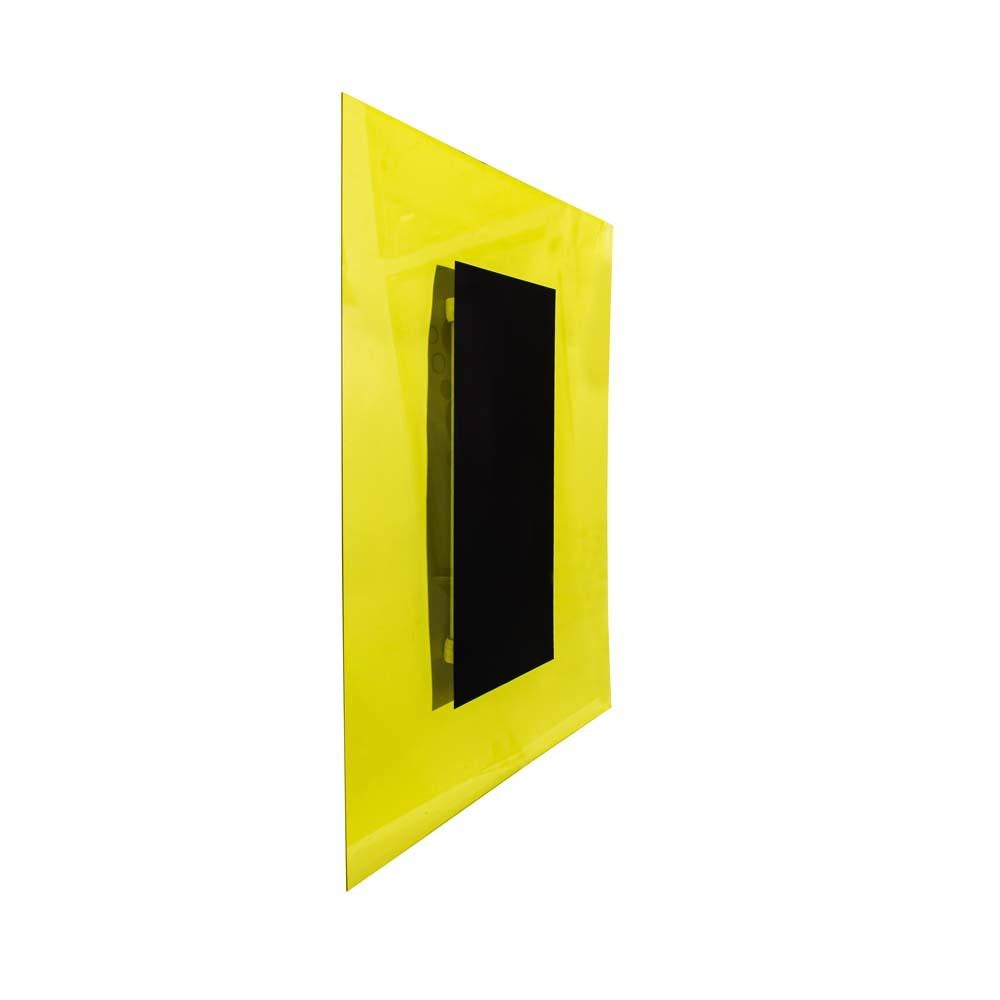 Moderne Panneau lumineux Pop Art en perspex jaune et noir de Johanna Grawunder, design italien en vente