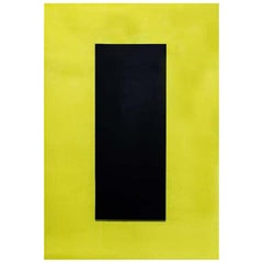 Panneau lumineux Pop Art en perspex jaune et noir de Johanna Grawunder, design italien