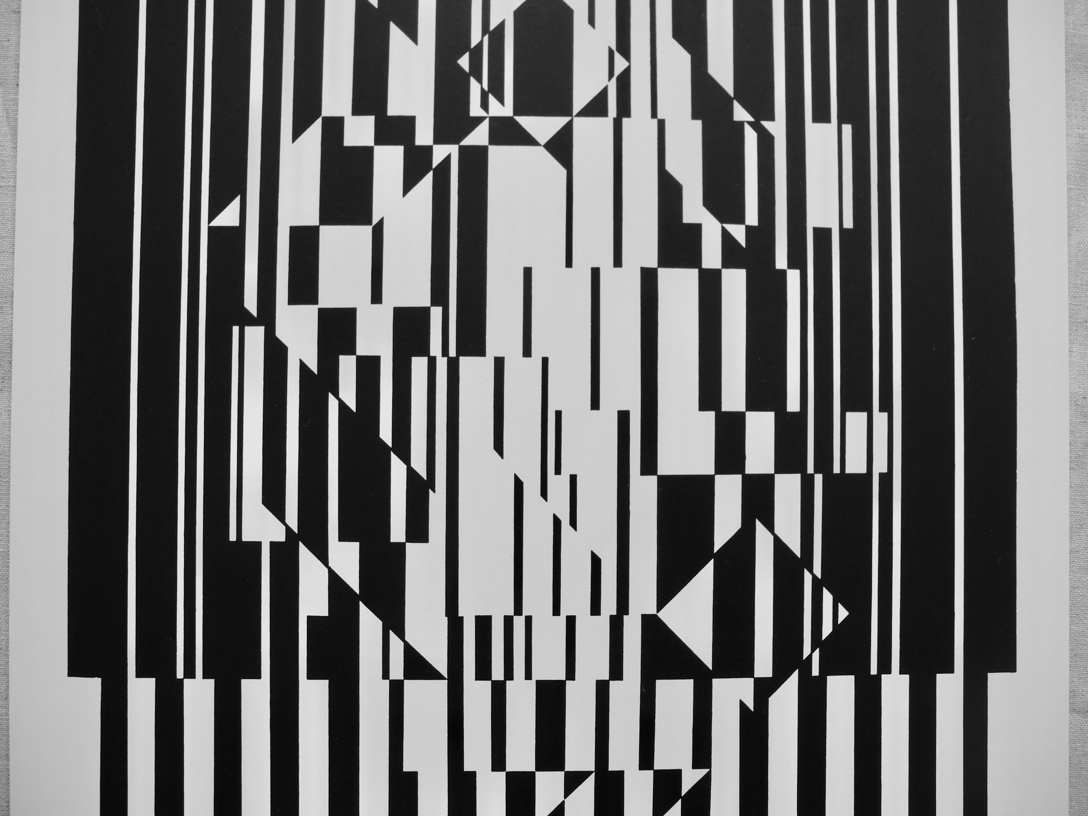Optische Drucke des Pop-Künstlers Victor Vasarely in Schwarz (Moderne) im Angebot