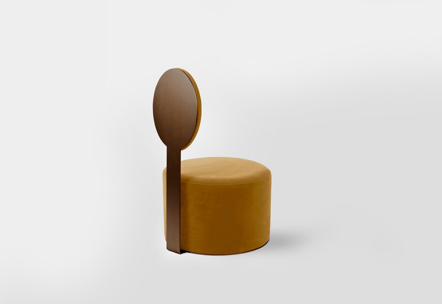 The Pop chair is a lounge chair imagined in its most simple form. Isolating the seat and the back and connecting them with a single metal piece. The clean profile is striking in its simplicity as well as allowing it to slip seamlessly into elegant