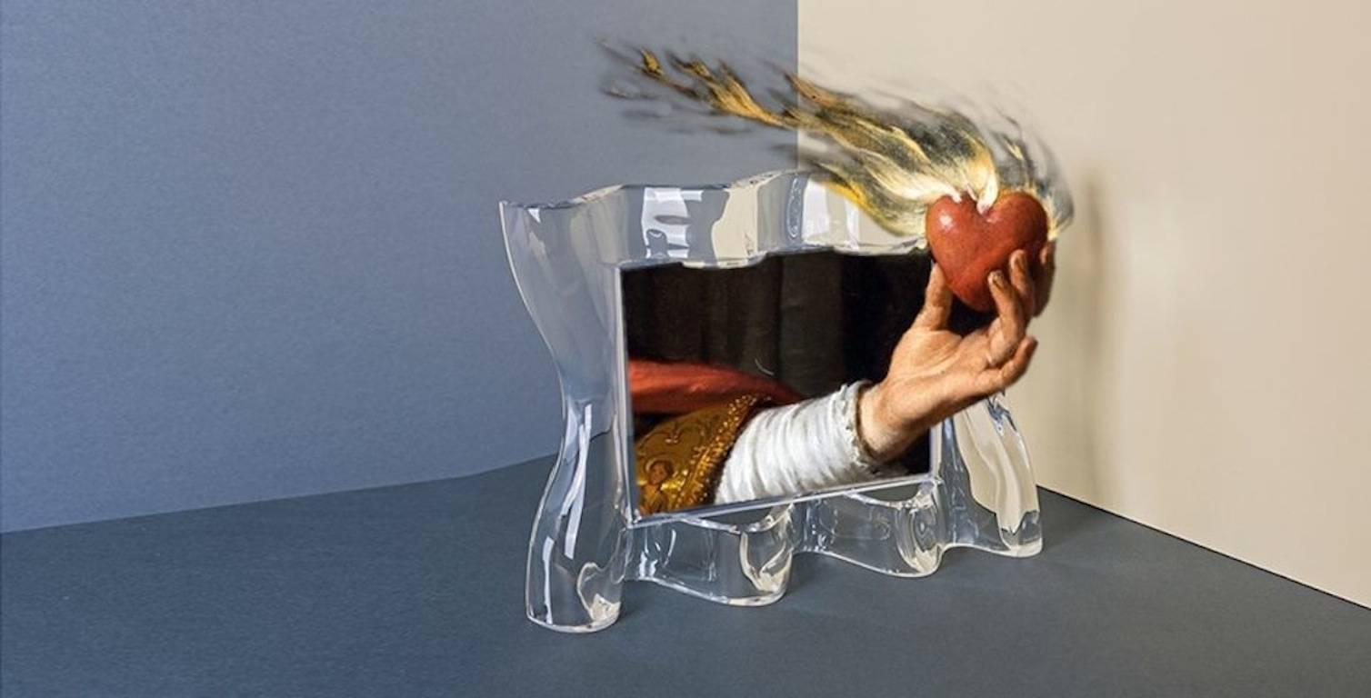 Hand-Crafted Italian Photo Frame in Clear Plexiglass, Freedom