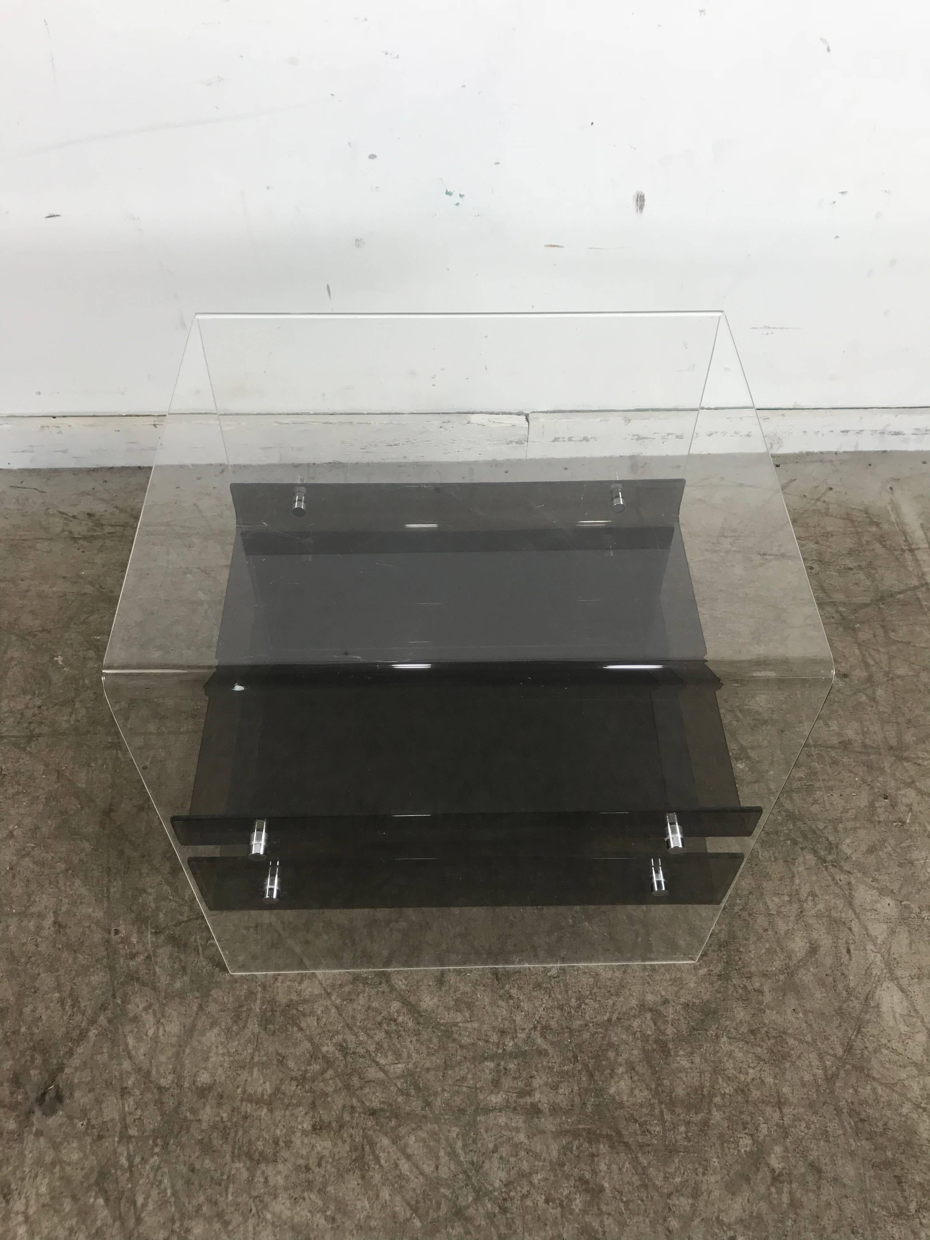 20th Century Pop Modernist, Space Age Lucite and Acrylic Table Attributed to Neal Small