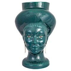 POP Moorish Head, Handmade in Sicily, Vase, Size M, Choose Your Color