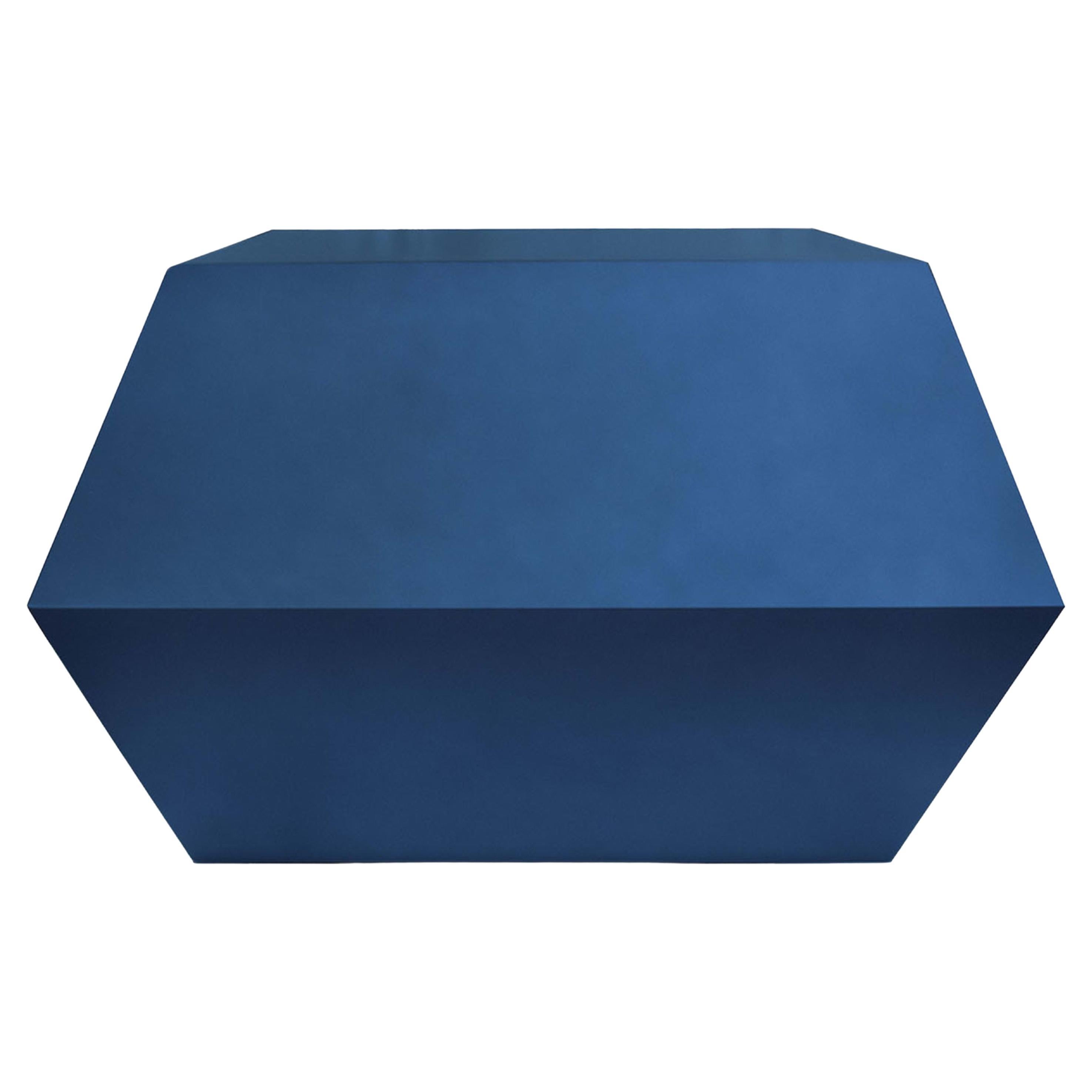 Pop & Op Diamond-Shaped Blue Coffee Table By Carlo Rampazzi For Sale