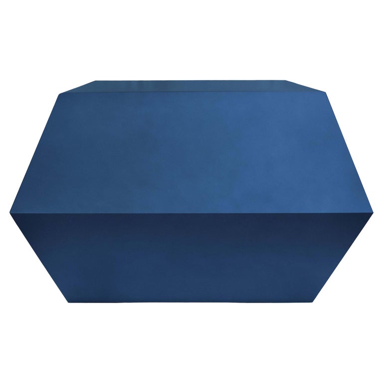 Pop and Op DiamondShaped Blue Coffee Table By Carlo Rampazzi For Sale