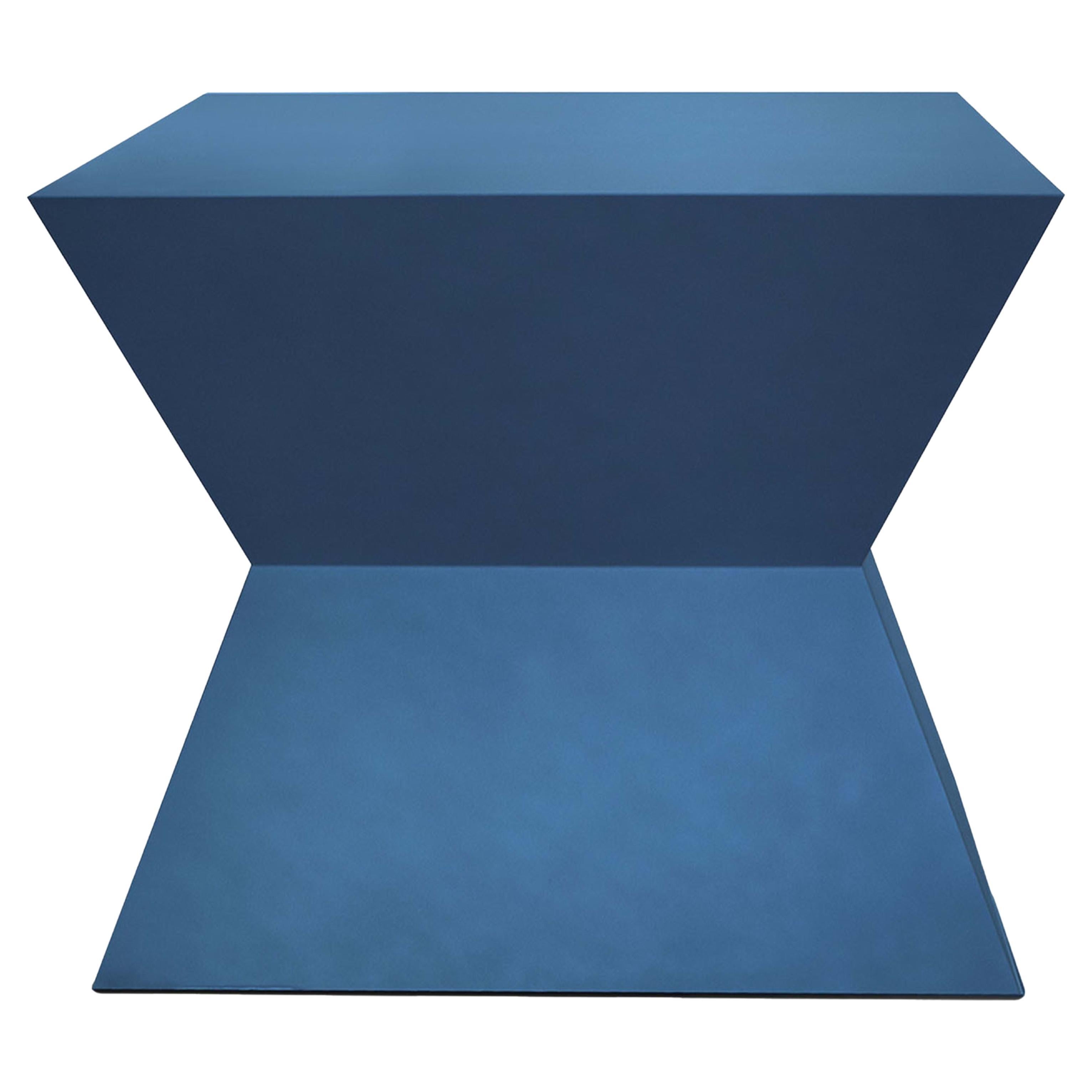 Table basse bleue en forme de sablier Pop & Op de Carlo Rampazzi en vente