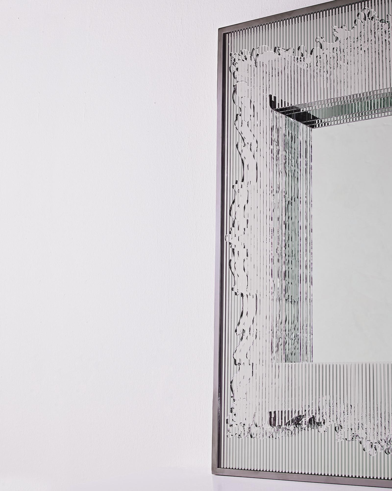 Pop Out Baroque (SUS Frame) -  Contemporary Sculptural Mirror in Mirror Design

A contemporary sculptural mirror inspired by the illusionistic artistry of the Baroque era.

This exceptional mirror reinterprets the ornate visual language of Baroque