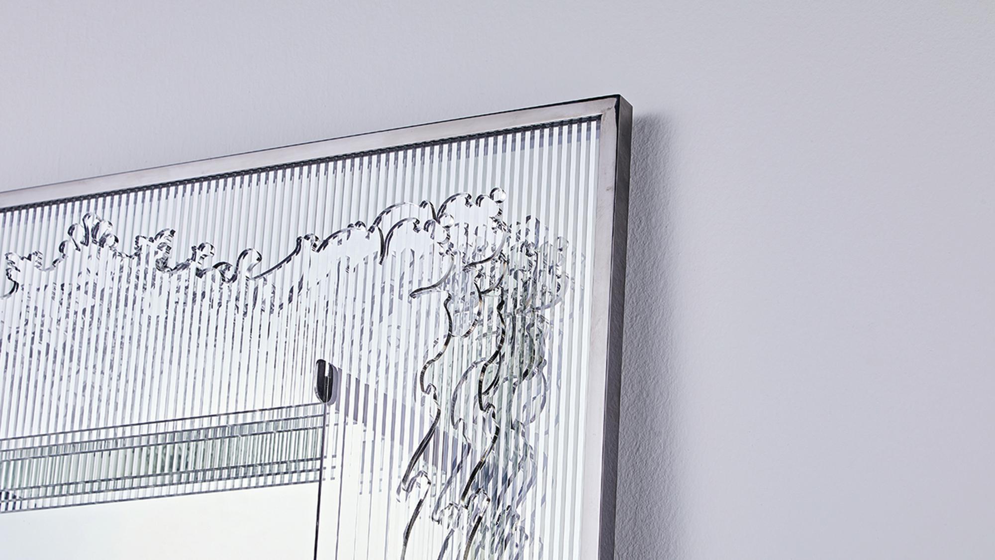 Hand-Crafted Pop Out Baroque (SUS Frame) - Contemporary Sculptural Mirror in Mirror Design For Sale