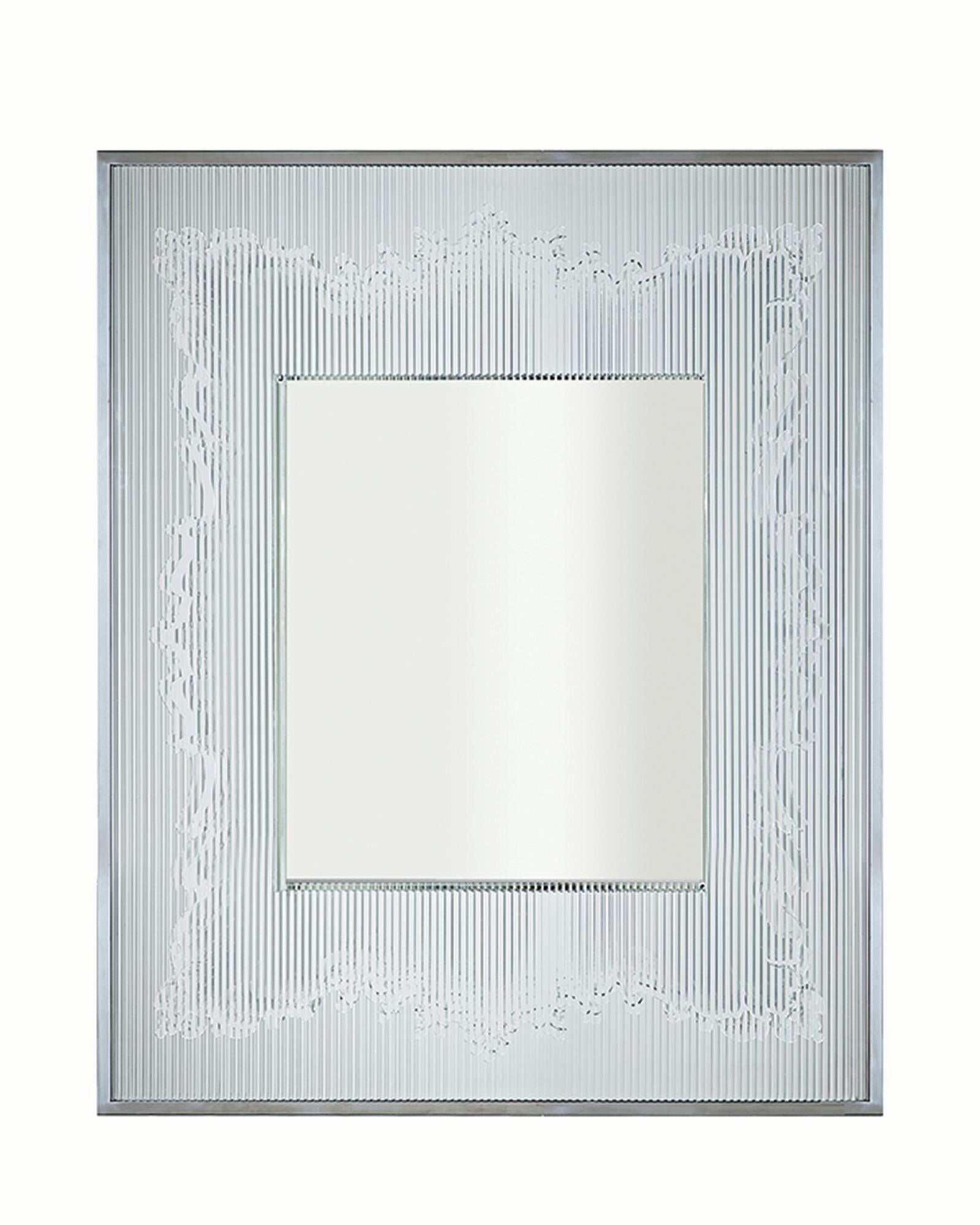 Pop Out Baroque (SUS Frame) - Contemporary Sculptural Mirror in Mirror Design In New Condition For Sale In Seoul, KR