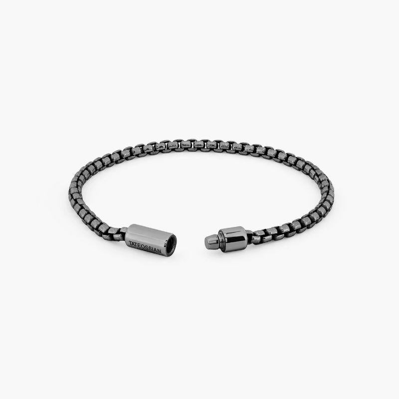 black rhodium plated sterling silver bracelet