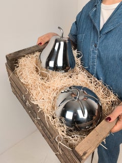 Pop Stainless Steel Pear Box / Ice Bucket in the Style of Sottsass, 70s, Italy