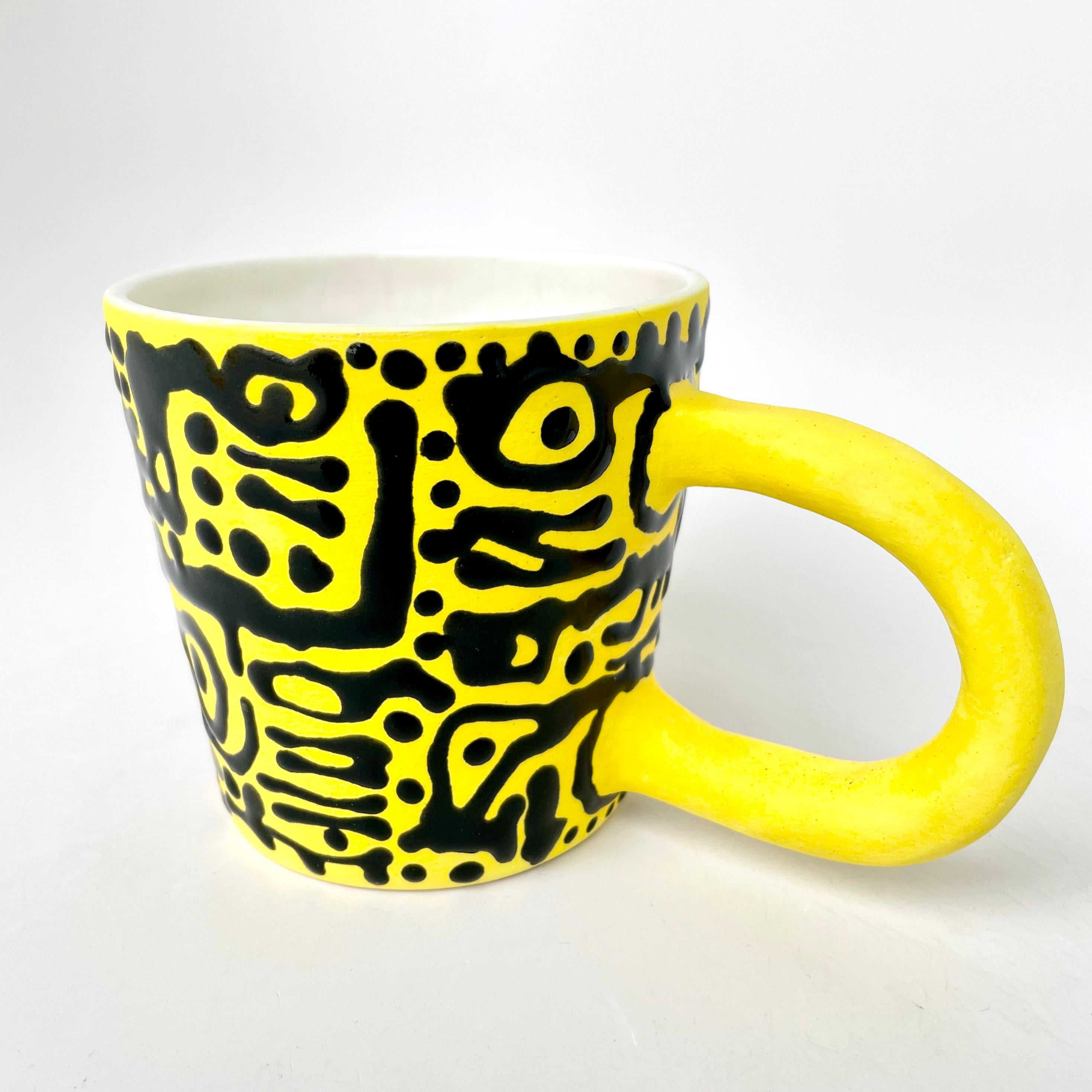 North American Pop Tribal Tumbler, Handmade and Food Safe, by Artist Stef Duffy For Sale