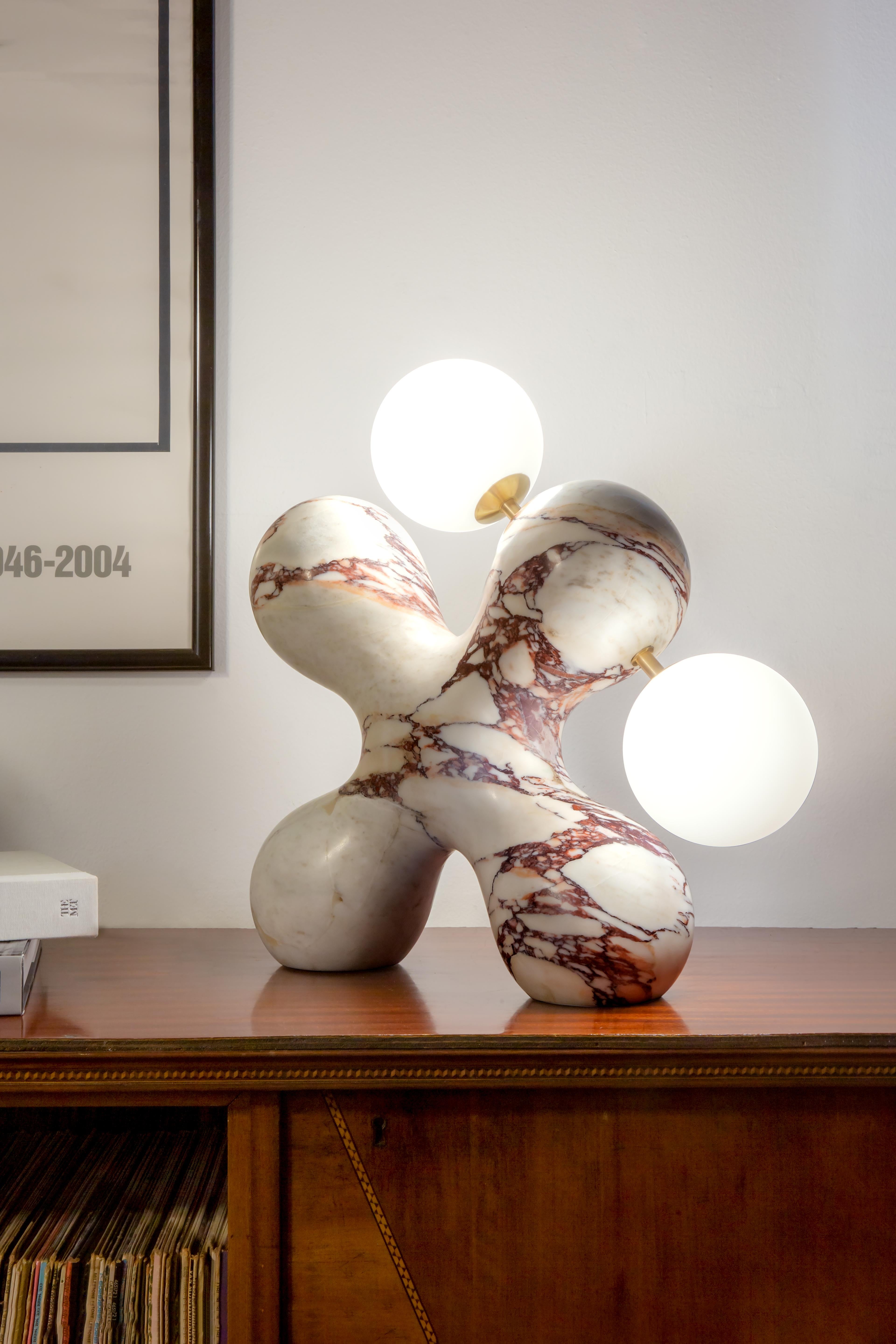 Glass Pop Up Table Lamp by Soheila Mahmoodi For Sale