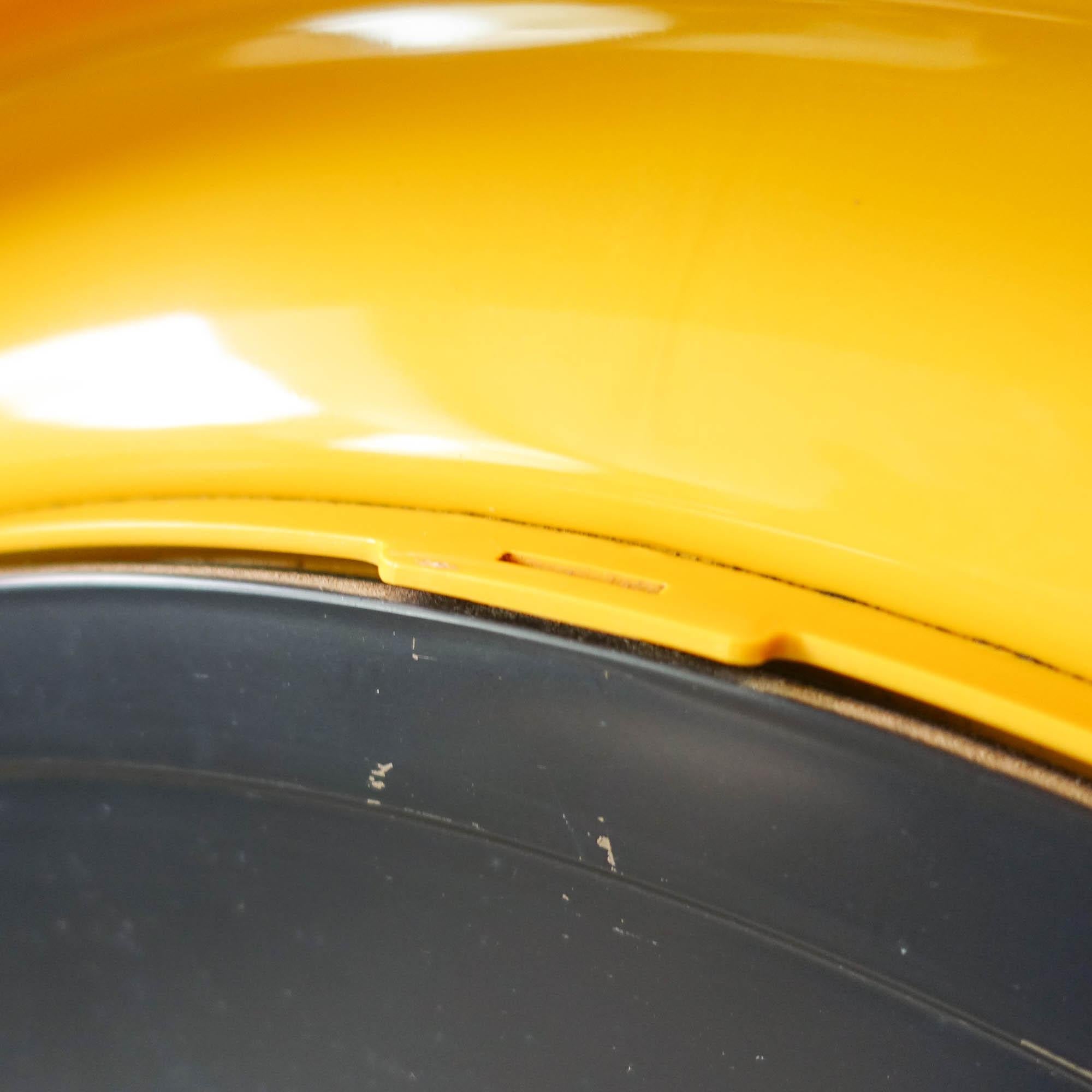 Late 20th Century Pop Yellow Round Wall Mirror, 1970s