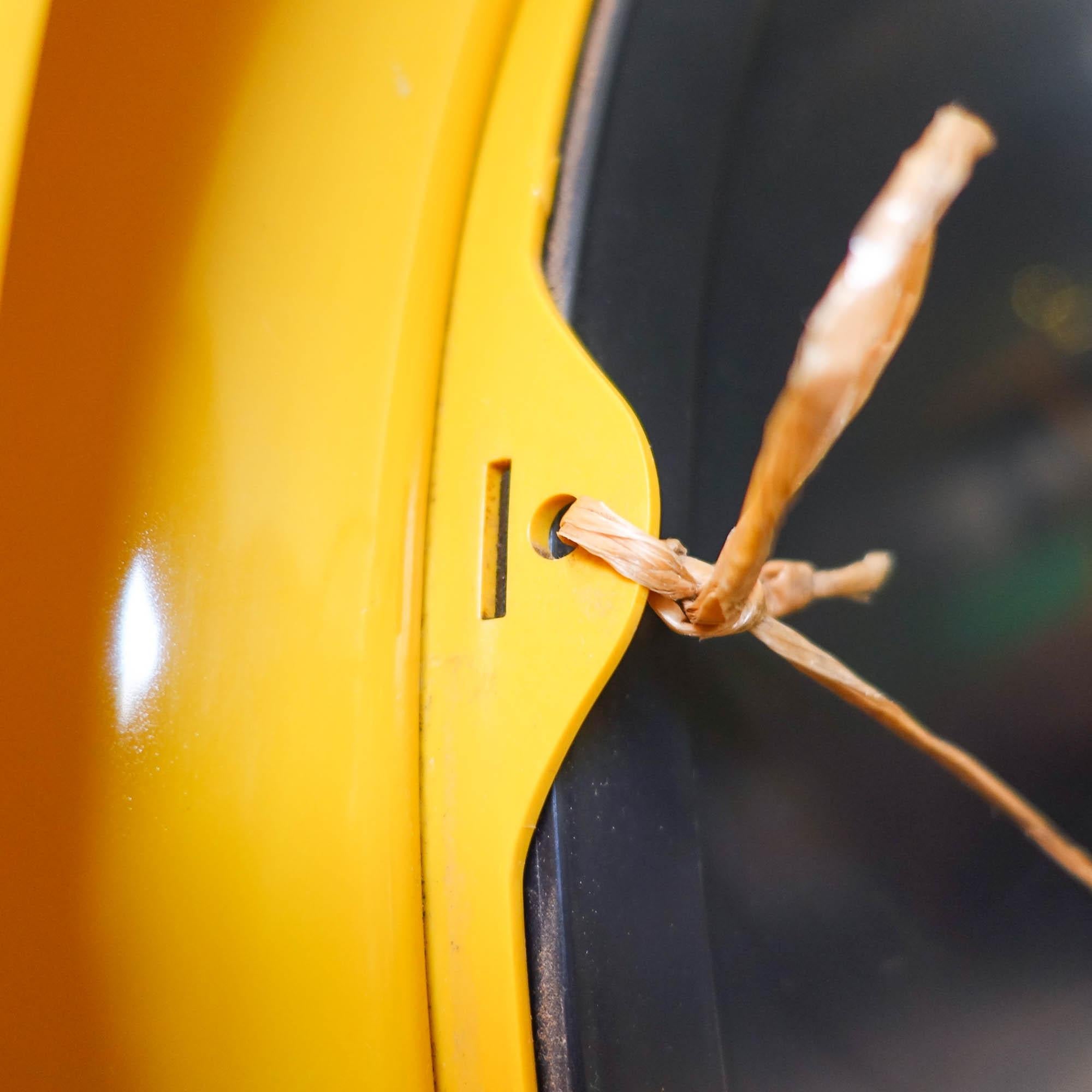 Pop Yellow Round Wall Mirror, 1970s 1